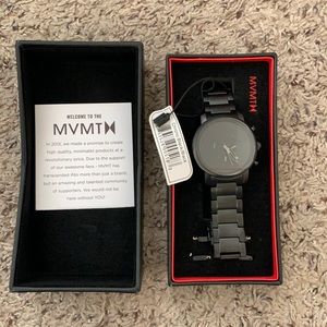 NEW MVMT Men’s Metal Watch (Chrono Black/Black)